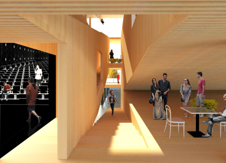 Charred Wooden Shingles and Engineered Timber Create A Versatile Community Hub in Urban Landscape  