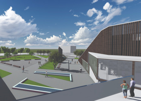 Cultural Venue Emphasizing Cross-Laminated Timber and Charred Wood for Sustainable Urban Integration