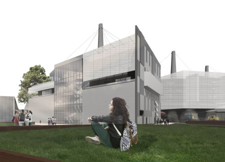 Cable-Supported Façades Featuring Composite Panels in A Versatile Community Hub