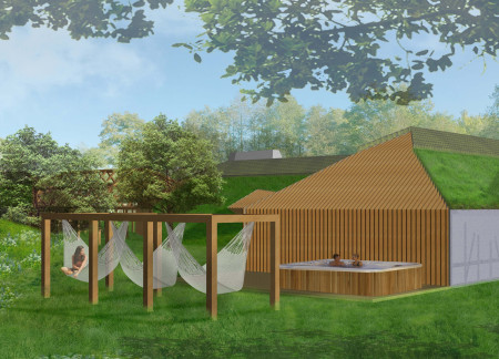 Cerulean Clay and Timber Retreat Nestled in a Biodiverse Landscape  