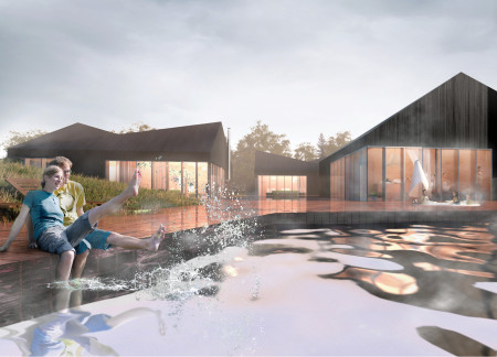 Charred Wooden Shingles and Straw Bale Construction in a Multi-Functional Eco-Community  