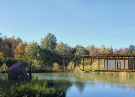 Natural Clay Walls and Green Roofs Define A Sustainable Wellness Retreat