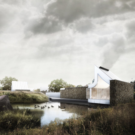 Thatched Roof Pavilions Crafted From Local Timber Embracing Natural Water Features