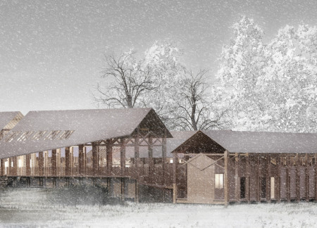 Wellness Retreat Featuring Rammed Earth and Cross-Laminated Timber Construction  