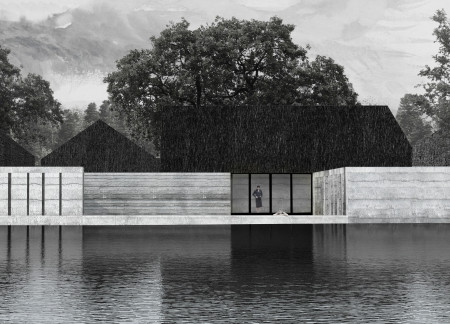 Rammed Earth Retreat Blended With Biophilic Design and Natural Light Integration