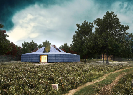 Terracotta-Clad Wellness Retreat Embracing Nature with Hydrotherapy Features