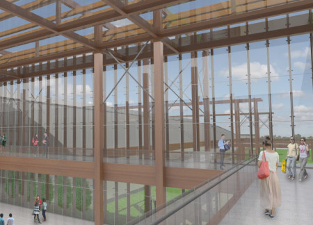 Cross-Laminated Timber and Natural Ventilation Define A Community-Focused Convention Space  