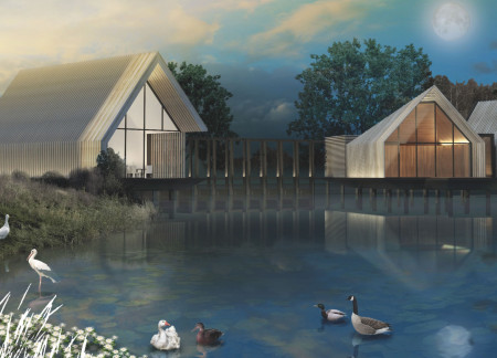 Charred Wooden Shingles and Solar Integration Define A Sustainable Wellness Retreat  