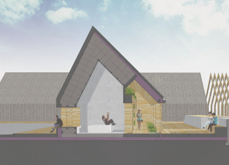 Charred Wooden Shingles and Recycled Concrete Define Eco-Friendly Wellness Retreat  