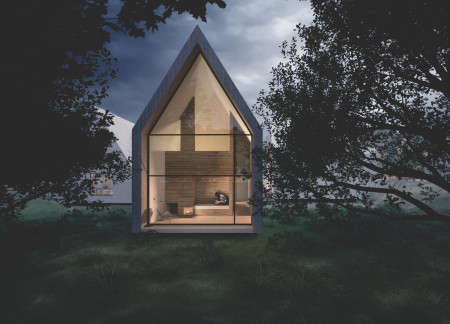 Geothermal Spa Retreat Featuring Charred Wooden Shingles and Cross-Laminated Timber Panels  