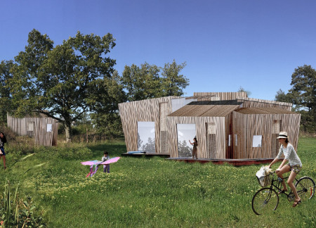 Interconnected Volumes Featuring Natural Light and Organic Shapes Crafted from Sustainable Materials