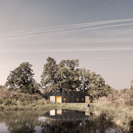 Curvilinear Sanctuary Crafted with Straw Clay and Local Wood Emphasizing Natural Wellness
