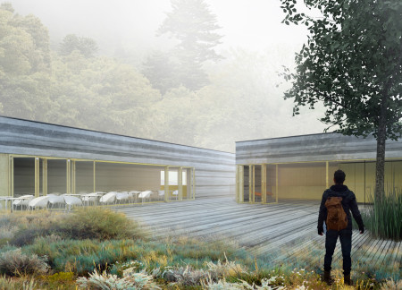 Charred Wooden Shingles and Green Roofing Shape Ecologically Integrated Living Spaces  