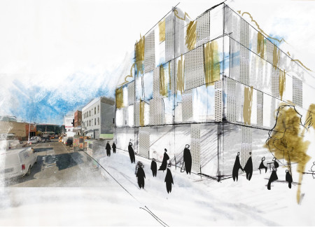 Charred Wooden Shingles and Recycled Materials Define Sustainable Urban Living Solutions  
