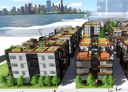 Flexible Living Spaces with Recycled Aluminum Cladding and Green Roofs in Urban Development