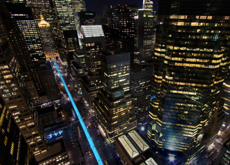 Linear Aquatic Space with Double-Glazing Above Park Avenue