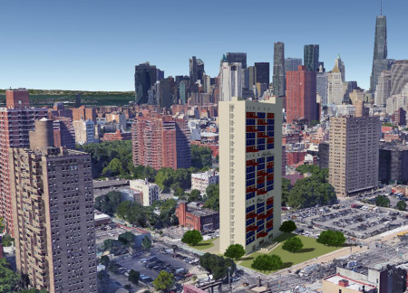 Affordable housing utilizing repurposed shipping containers and sustainable concrete construction in an urban setting