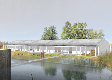 Charred Wooden Shingles Meet Cross-Laminated Timber in A Versatile Urban Community Hub