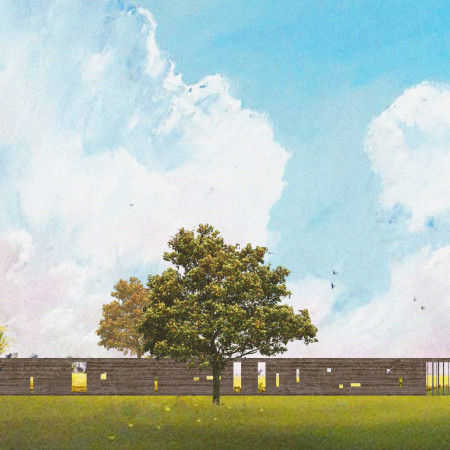 Charred Wood Shingles and Cross-Laminated Timber Panels Define a Sustainable Community Space