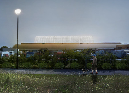 Vaulted Polycarbonate Structure Embracing Natural Landscapes for Community Gatherings