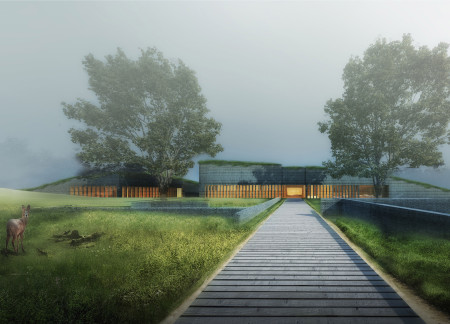 Healing Spaces Composed of Blue Clay and Integrated Natural Elements  