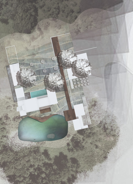 Rammed Earth Structure Emphasizing Natural Ventilation and Outdoor Therapy Spaces  