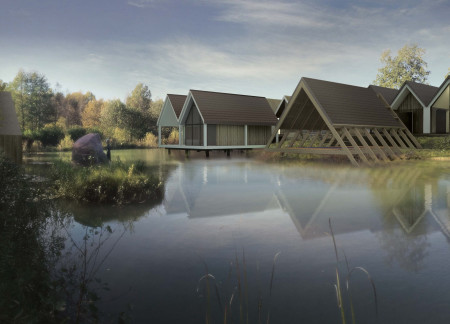 Thatch Roof Retreats Crafted From Local Timber Embracing Community Living  
