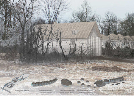 Community Center Featuring Cross-Laminated Timber and Charred Wooden Shingles for Sustainable Urban Engagement