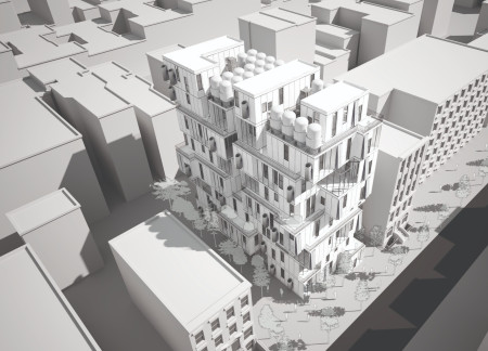 Rainwater Collecting Walls and Solar Integration in Modular Housing Design