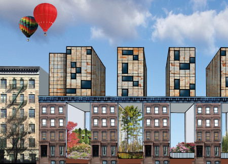 Elevated Community Space Featuring Recycled Materials and Communal Gardens in Harlem
