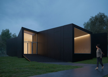 Charred Wooden Shingles And Natural Stone Create A Tranquil Meditation Retreat In Rural Latvia