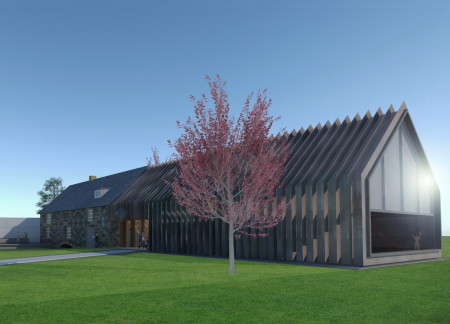 Charred Wooden Shingles and Exposed Timber Define A Community Retreat Focused on Mindfulness