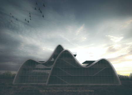 Curvilinear Forms and Light-Infused Spaces Enhanced by Glass Walls and Local Timber Features in a Meditation Retreat