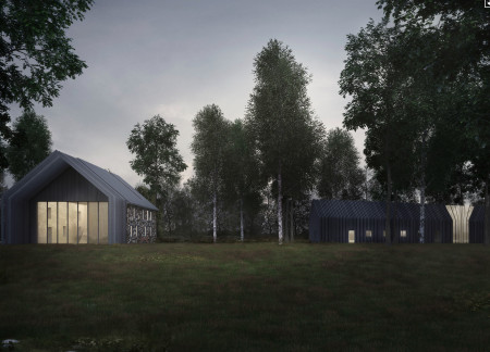 Charred Shingles and Stone Form a Sustainable Retreat Embracing Nature’s Serenity