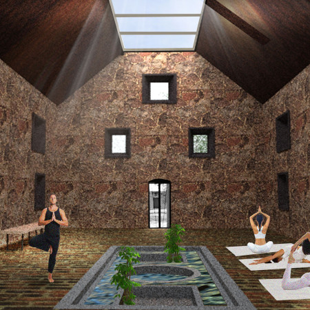 Meditation Retreat Emphasizing Local Granite and Sustainable Design Practices
