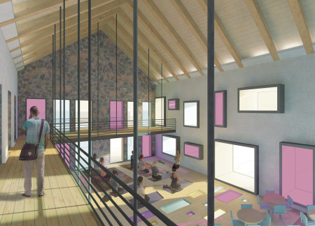 Charred Wooden Shingles and Cross-Laminated Timber Define a New Approach to Community Wellness Spaces