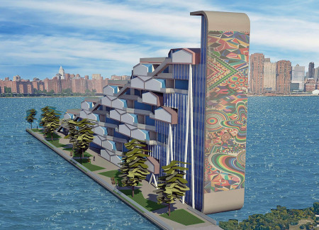 Charred Wooden Shingles and 3D Printed Structures Create Sustainable Urban Living