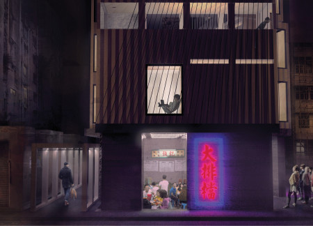 Vertical Playground Created With Ribbed Metal Panels and Modular Design For Affordable Housing  
