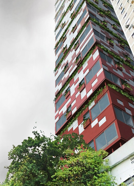 Vertical Living Enhanced by Modular Design and Expansive Glass Facades in Urban Habitat  