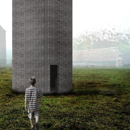 Stone and Timber Harmony in a Communal Space Surrounded by Nature