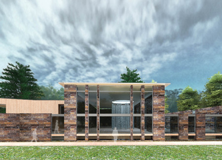 Charred Wood Shingles and Local Stone Create Serene Spaces for Reflection and Community Engagement