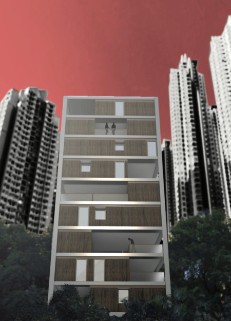 Charred Wood Cladding and Modular Steel Framework Create Versatile Urban Housing Solutions
