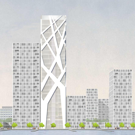 Breathing Structure With Toughened Glass and Integrated Green Space in Urban Living