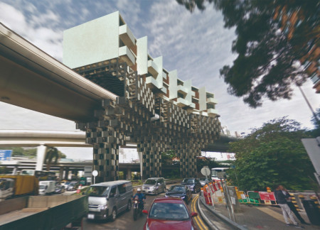 Elevated Living Spaces Crafted With Steel and Concrete Over Urban Highways  