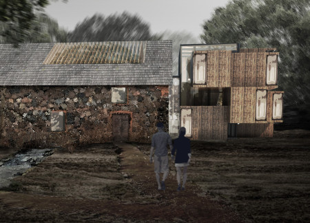 Charred Wooden Shingles and Solar Panels Enhance Urban Community Living