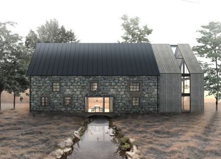 Charred Wooden Shingles and Natural Stone Create a Serene Retreat for Mindfulness