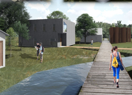 Charred Wooden Shingles and Cross-Laminated Timber Panels Create a Tranquil Meditation Retreat