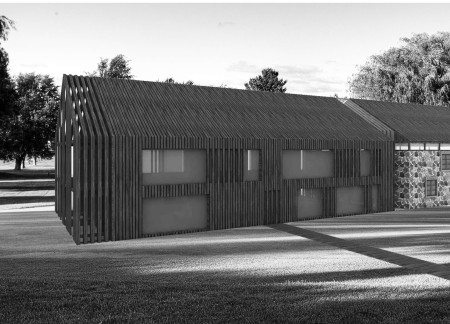 Charred Wooden Shingles and Sustainable Timber Create a Serene Meditation Retreat  