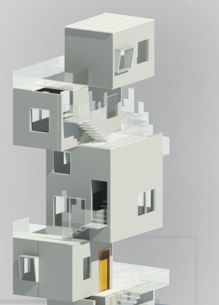 Residential solution featuring precast concrete and solar panels for urban living in Hong Kong