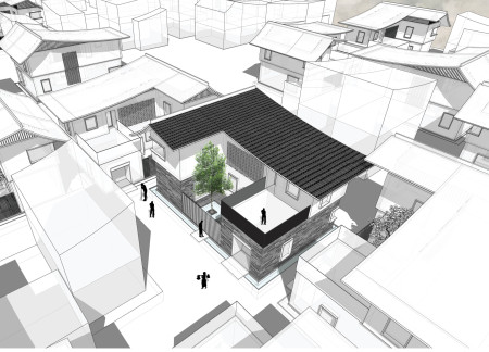 Charred Wooden Shingles and Cross-Laminated Timber Panels Define a Versatile Community Hub